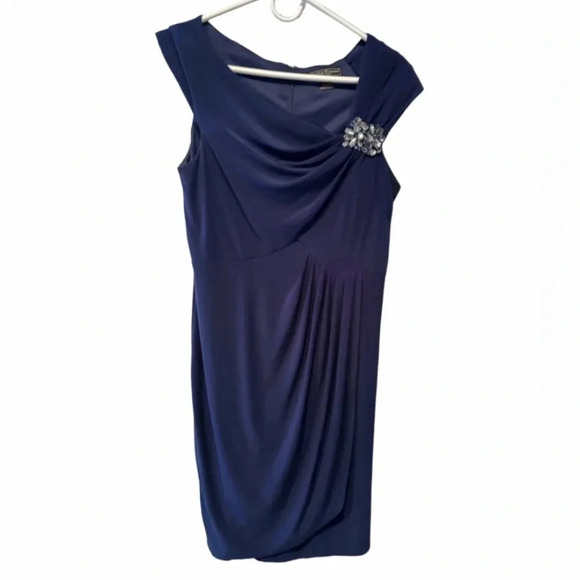 JESSICA HOWARD WOMENS FORMAL BLUE DRESS WEDDING WINTER FALL SUMMER SIZE 12 - Picture 1 of 5